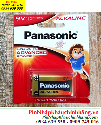 Panasonic 6LR61T/1B; Pin 9v Alkaline Panasonic 6LR61T/1B, X.xứ NHẬT (Vỉ 1viên)